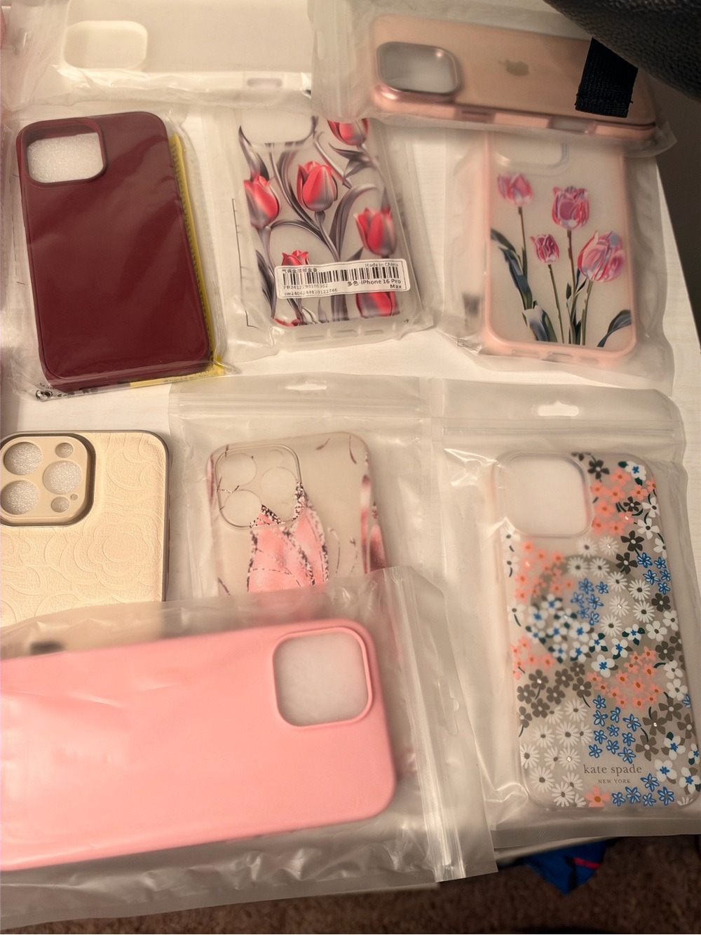 Phone Case Bundle - Pink Floral & Solid Protective Covers